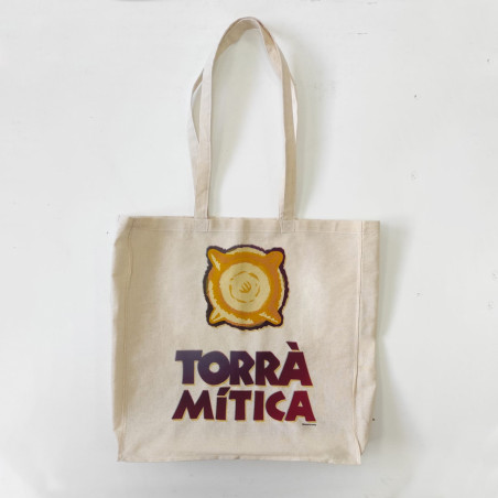 Totebag, bolsa de tela con fuelle en color crudo y diseño de La Pixavina