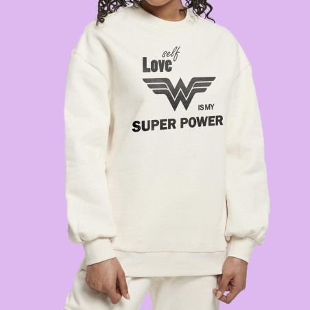 Sudadera ecológica con diseño original Super Power de La Pixavina