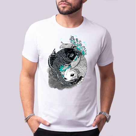 Camiseta diseñada por los niños de Lope de vega con el diseño Koi Ying Yang