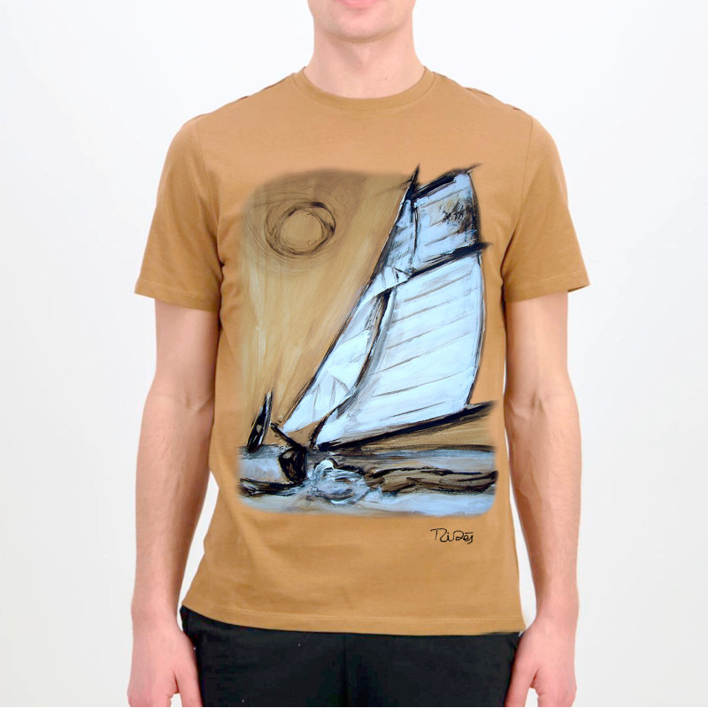 Camiseta ocre diseñada por Pepe Ribes en exclusiva para La Pixavina